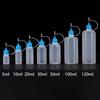 5ml 10ml 20ml 30ml 100ml 120ml PE-Kunststoff Quetschflasche mit Applikatorspitze Nachfüllbarer Tropfer mit Nadelspitzenkappen Ölflaschen