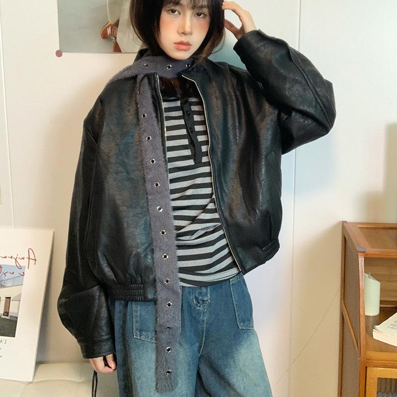 Luochi Y2K Style Narrow Knit Scarf - Sweet, Cool & Edgy Neck Warmer for Autumn/Winter