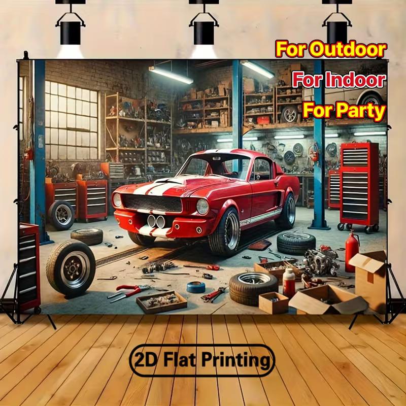 Ford Mustang Muscle Car Tapestry Retro Garage Workshop Wall Hanging 47.2x31.5inch/120*80cm