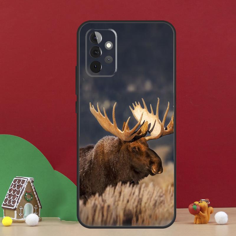 Stag Bull Moose Reindeer Deer Case For Samsung Galaxy A36 A56 A06 A13 A53 A32 A12 A22 A52 A35 A17 A16 A55 A15 A54 A34 A14