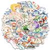 50PCS Sea Themed Cute Cliparts Stickers Wall Art Cartoon Graffiti Decal For Graffiti Laptop Cup Luggage Phone Aesthetic Stickers