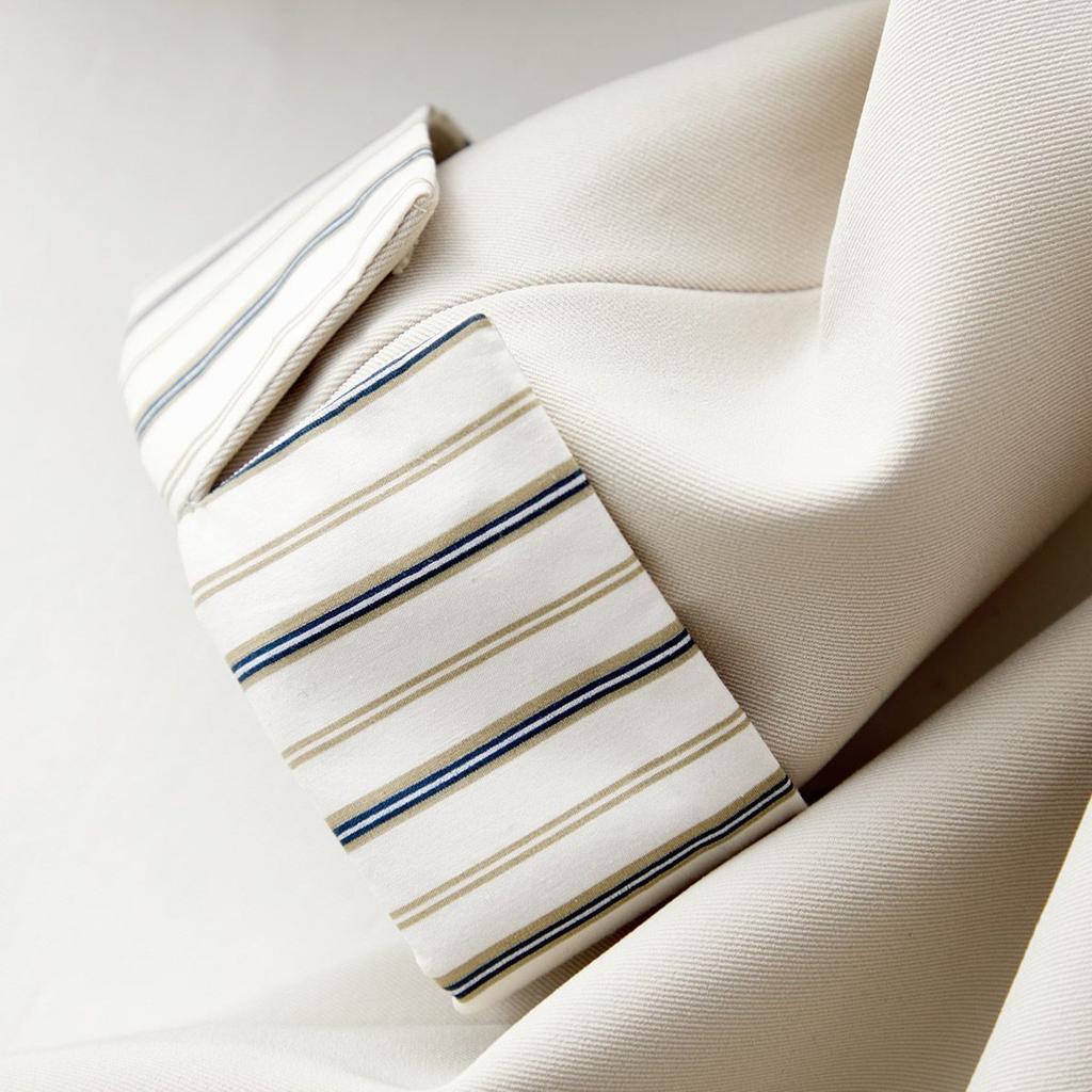 Chic Vertical Striped Blazer with Spring Contrast Cuffs, Elegant Suit Coat In Small Fresh Style