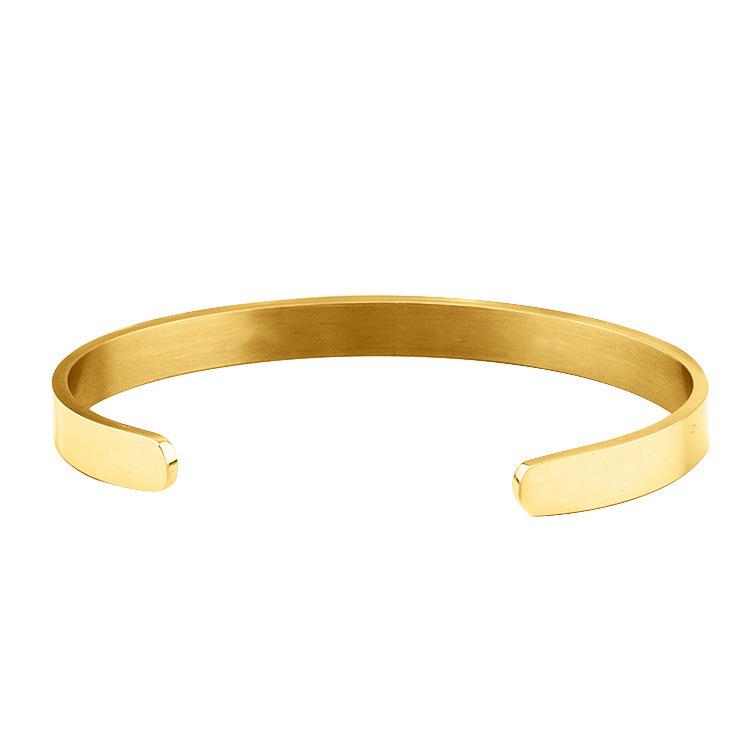 

Вдохновляющий браслет из нержавеющей стали в форме буквы C 2023 года с гравировкой «Keep Going»