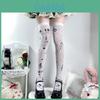 Lolita Sweet Note Print Thigh High Stockings With Frictionresistant Velvet For Girls