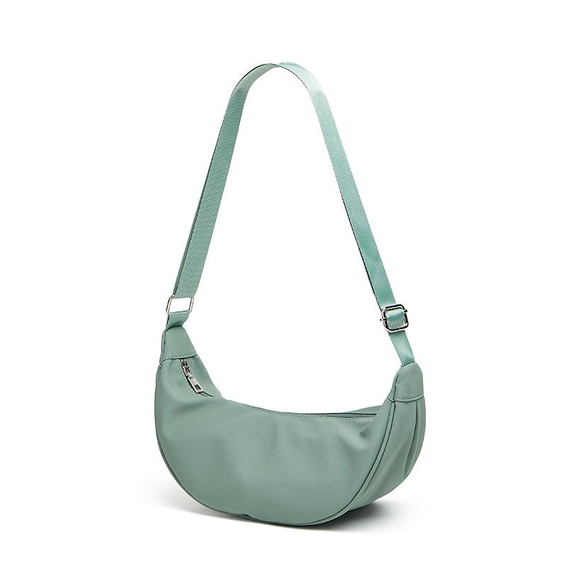 New Summer Simple Fashion Bag Women's Solid Color Design Shoulder Messenger Bag Fresh and Light Trend Dumpling Bag Versatile