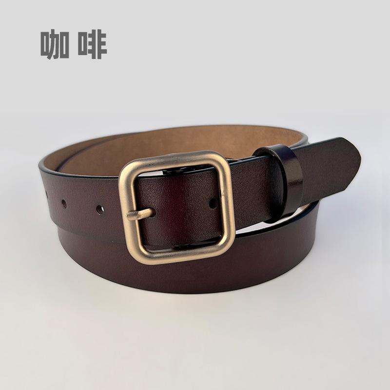 Vier Jahreszeiten Verfügbar Neuer Ledergürtel Damen Nadel Schnalle Leder Lässig Vielseitig Retro Gürtel Japanische Schnalle Jeansgürtel