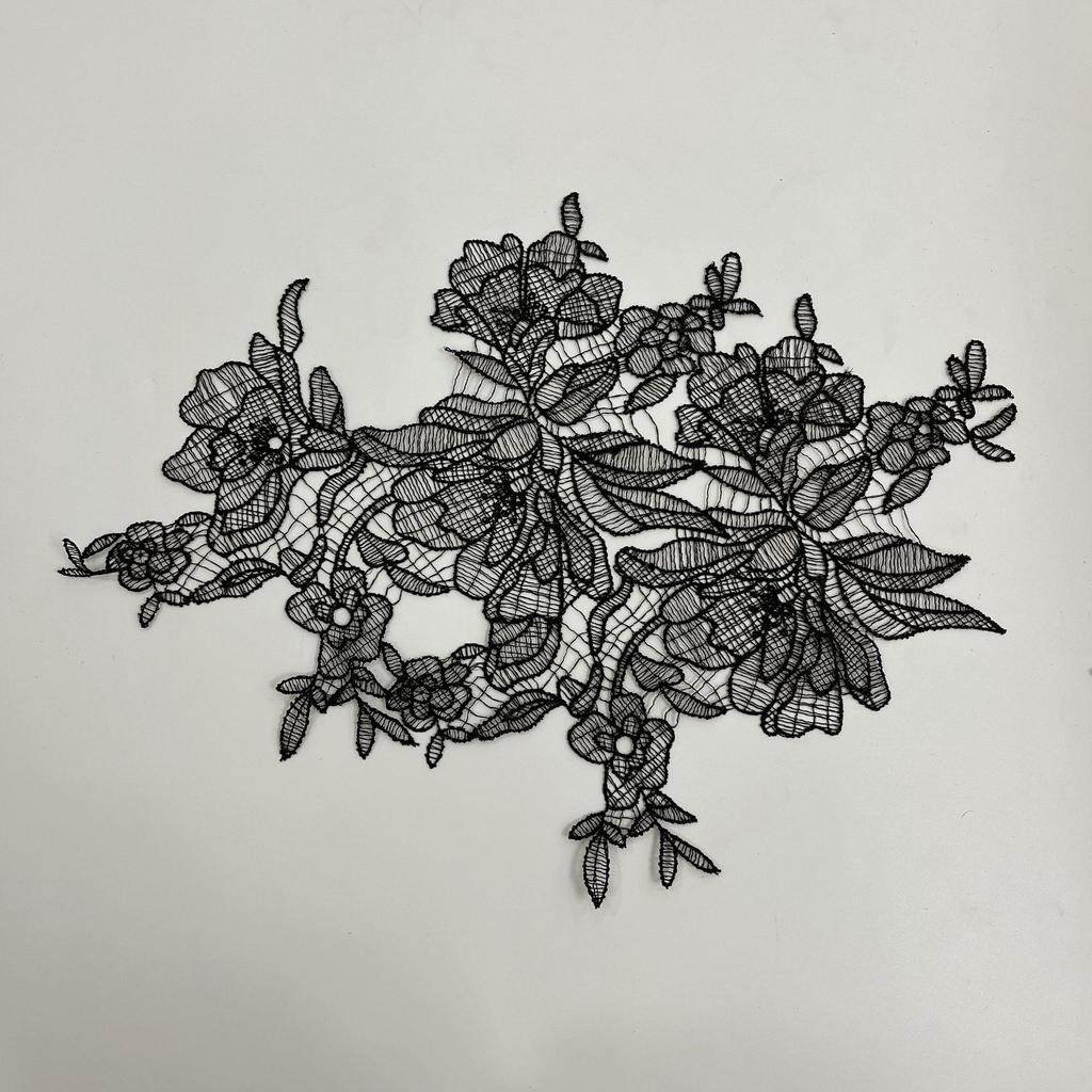 Fresh Leaves Day Single Fish Silk Thread Hollow Veil Wedding Dress Lace, Handmade Diy Accessories R4