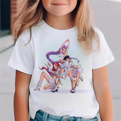 Maglietta alla moda per bambini da film KPop Demon Hunters Regalo divertente per fan Maglietta K-Pop Demon Hunters Vestiti Maglietta cool per ragazze Top