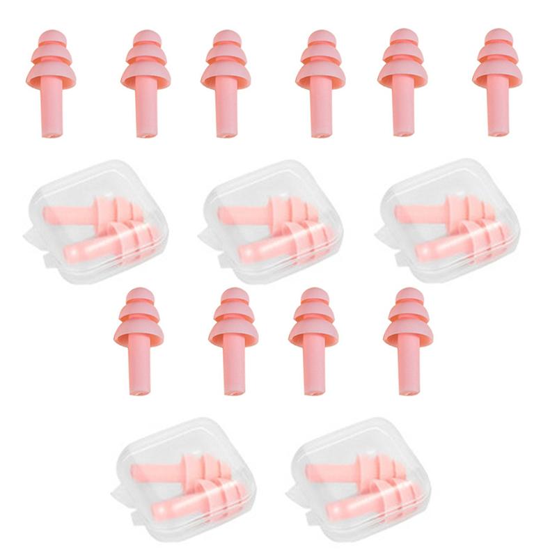 Soft Silicone Ear Plug Ear Protection Sleeping Travel Anti-Noise Earplugs Waterproof Swim Earplugs for Adult Children Swimmers