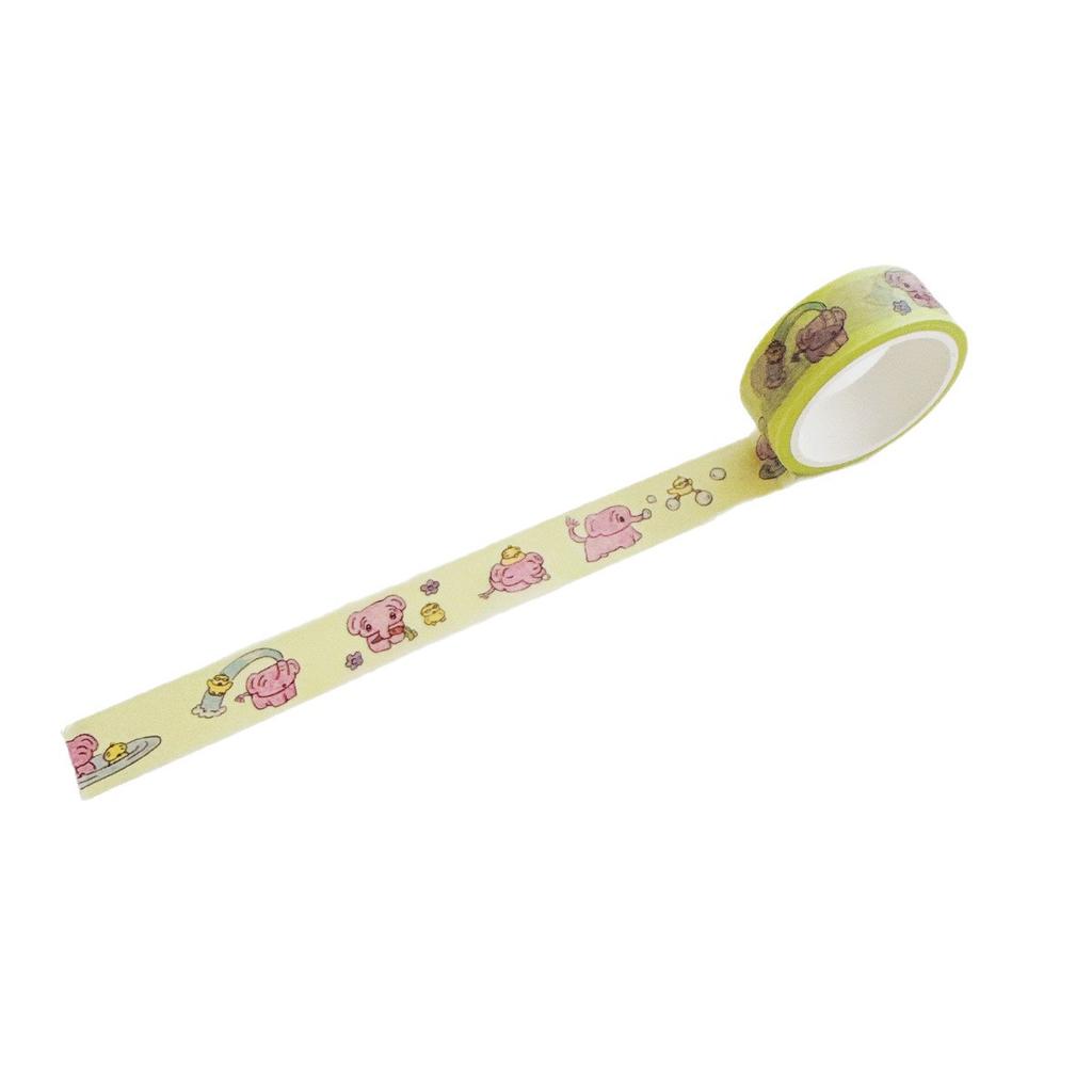 5m Washi Tape Ins Style Cartoon Elephant Tomato Decorative Paper Tape Removable for Journaling Scrapbooking DIY Craft