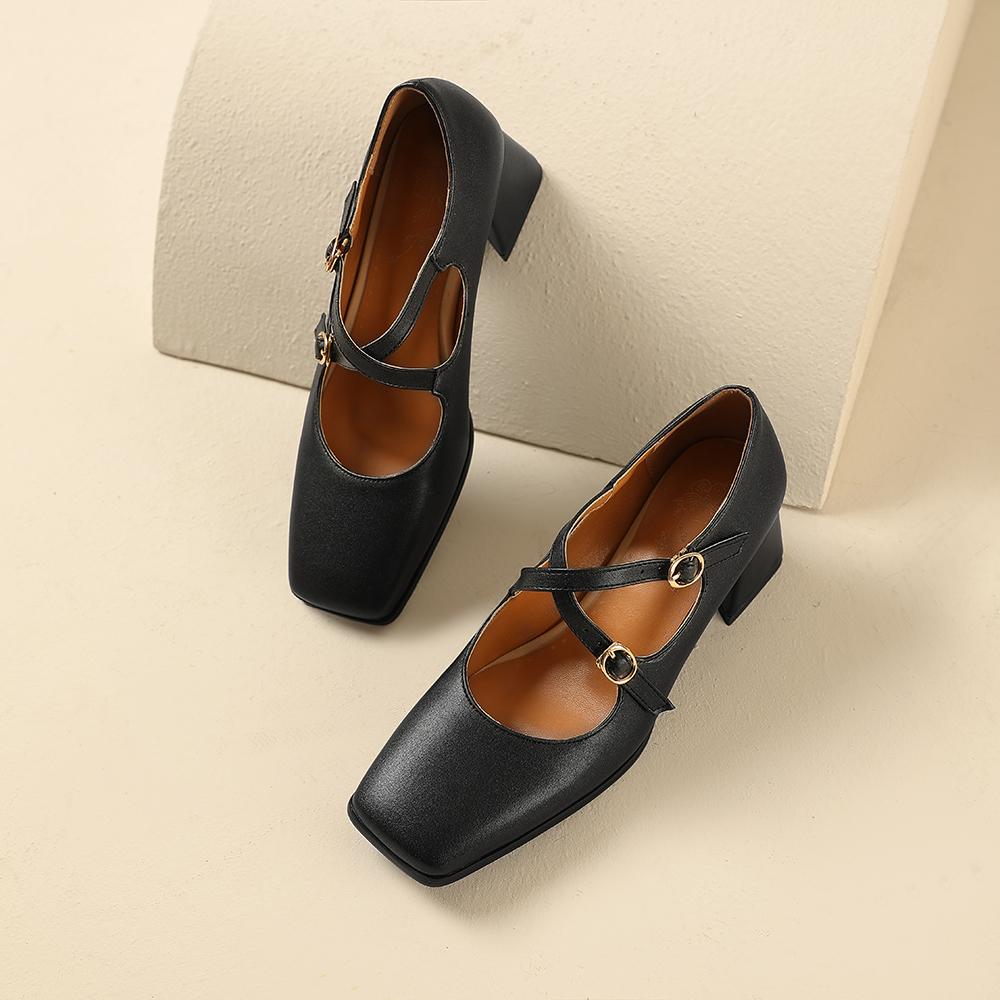 Svart Gull Damepumps Høy Hæl Liten Stor størrelse 32 48