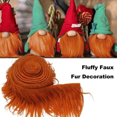 Faux Fur Strip 1.5m Solid Color Fluffy Fabric Tapes Patchwork Sewing Artificial Wool Trim Strips