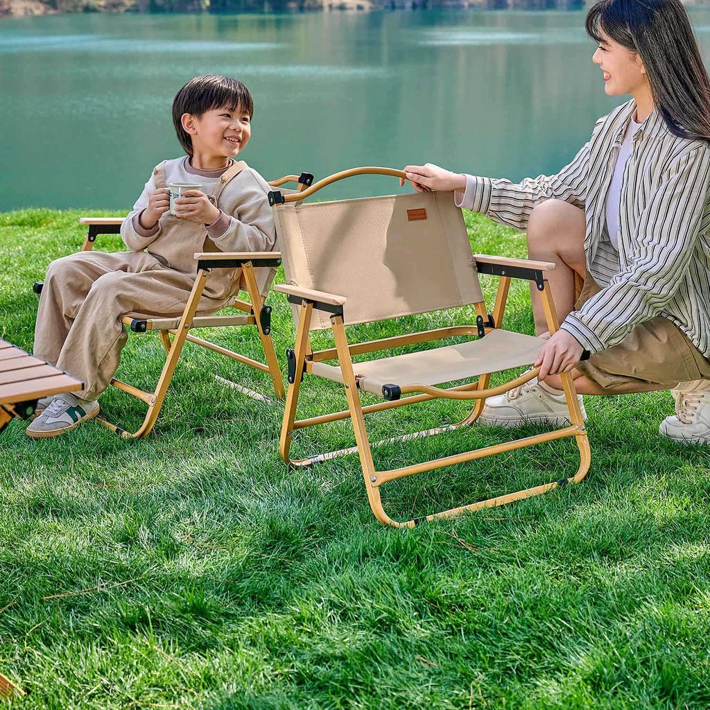 Kermit Outdoor Folding Chair Set: Portable Leisure Fishing & Camping Chair with Table
