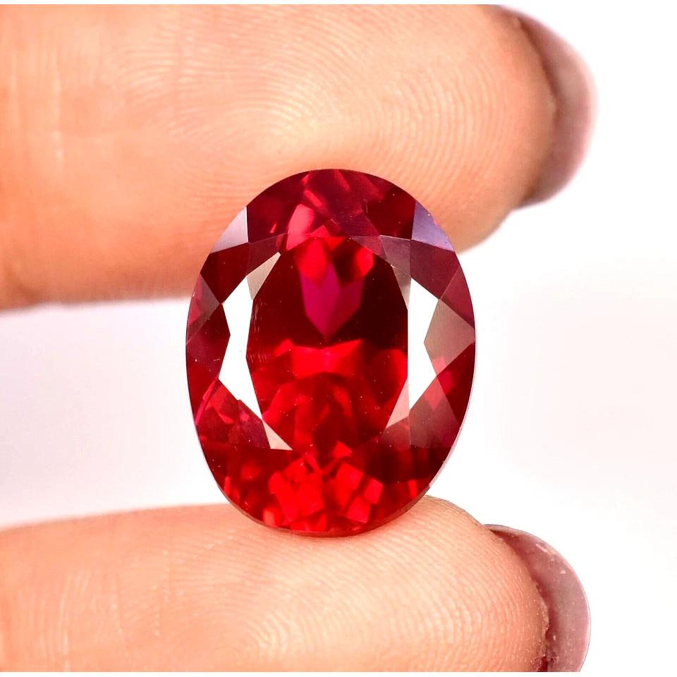 Natural Red Ruby Loose Gemstone 8.35 Ct Oval Cut Mozambique for Jewelry Making and Gem Collections