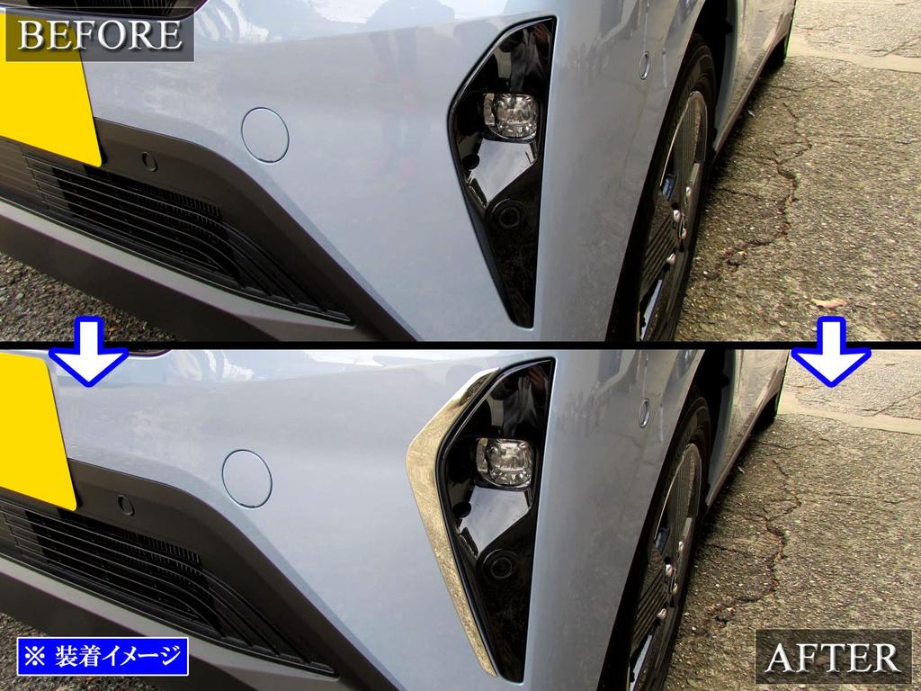 BRIGHTZ Sakura B6AW Finish Stainless Steel Plated Fog Light Moulds SAKURA Ultra-Mirror (2-Piece Set) [FRO-ETC-MID-001]