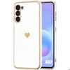 Silicone Case - BOOLING - for Samsung Galaxy A57 5G - Ultra Slim Flexible Heart Pattern - White