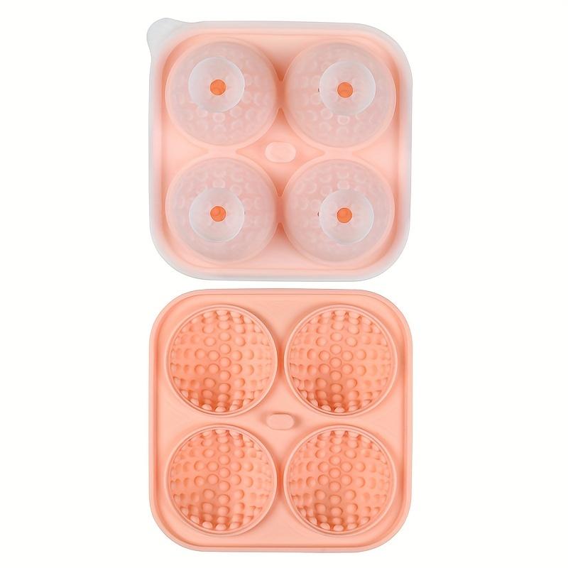 3D Sports Ball Silicone Ice Cube Tray, Football Basketball Golf Ball Mold for Whiskey Cocktails Party, Food Grade BPA-Free
