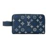 Monogram Shadow Cow Leather Toiletry Bag Toiletry Bag Unisex Marine Blue M28835