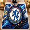 Flannel BlanketChelsea FC Warm Soft Throw Blanket for Indoor Sofa Bed Living Room Use