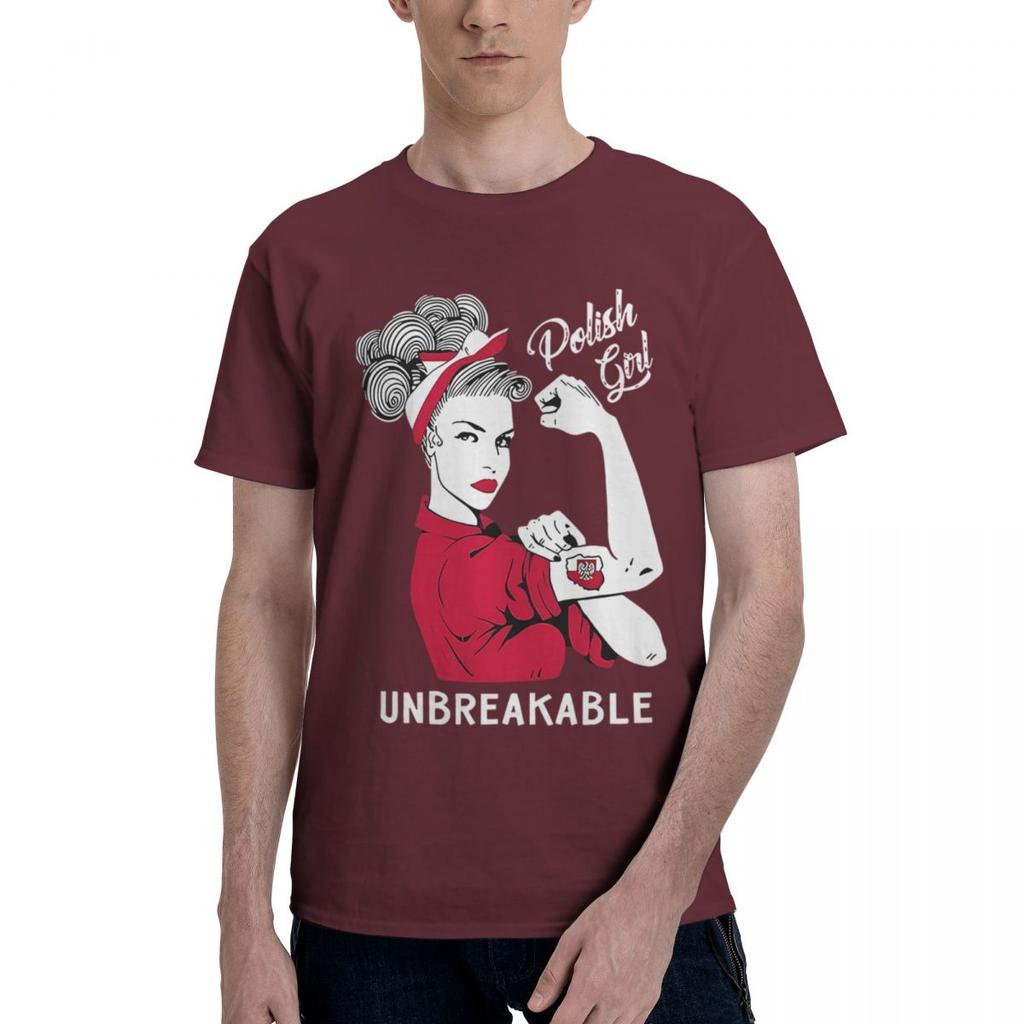 Unbreakable Polish Flag 100 Cotton Casual Breathable Confortable Top Football Shirts 2025 Tshirts Men