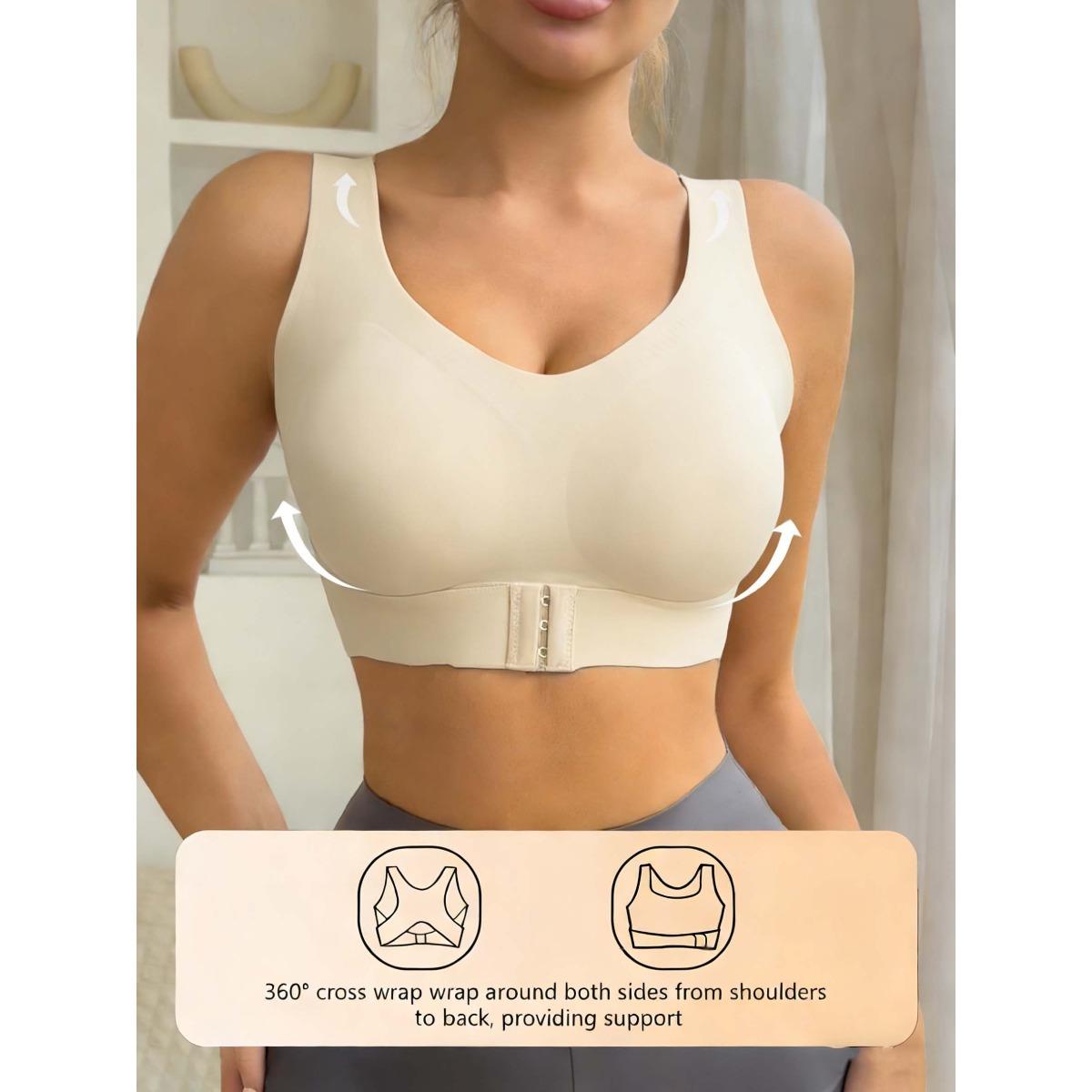 

1Pc Posture Correcting Push Up Bra, Women s Seamless Wire Free Bra, Removable Pads Comfortable Daily Wear Bra L