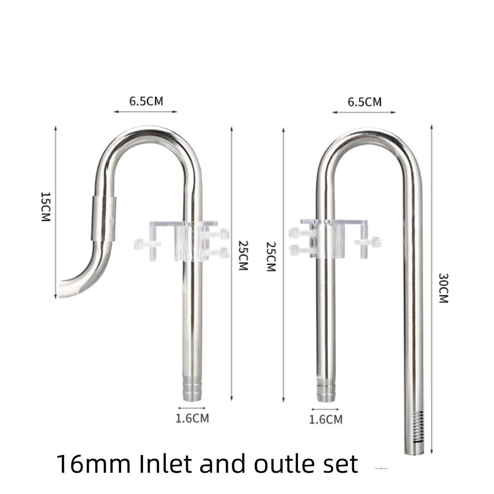 360 Grad Drehung Ölfilm entfernen Rohr Rostfrei Aquarium Einlass- und Auslassfilter