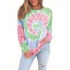 Women's T shirt Tee Tie Dye Daily Weekend Sweatshirts Streetwear Painting T shirt Tee Long Sleeve Print Round Neck Basic