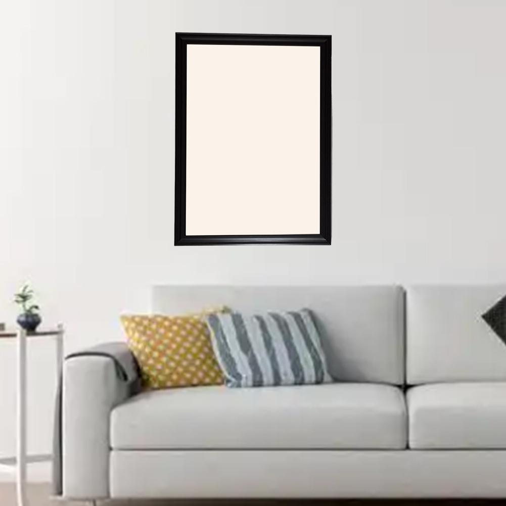 Solid wood black frame designed for vintage style For artwork and photo display with mounting hardware for flexible placement