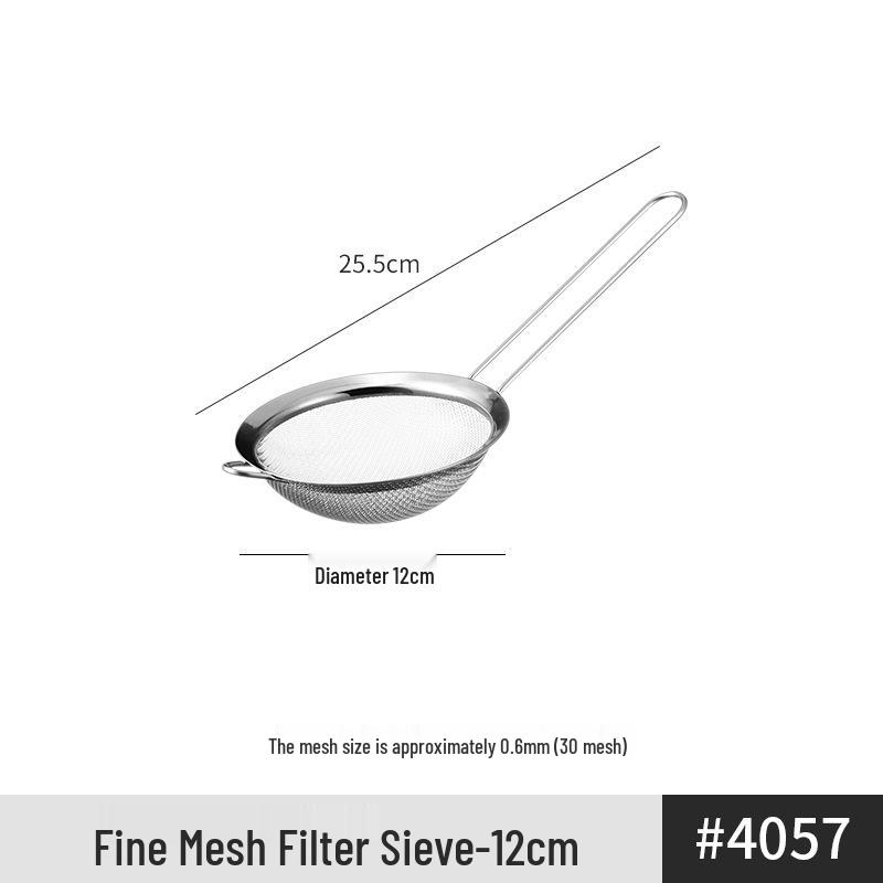 Stainless Steel Triangular Cocktail Strainer Ladle Conical Mesh Sieve.