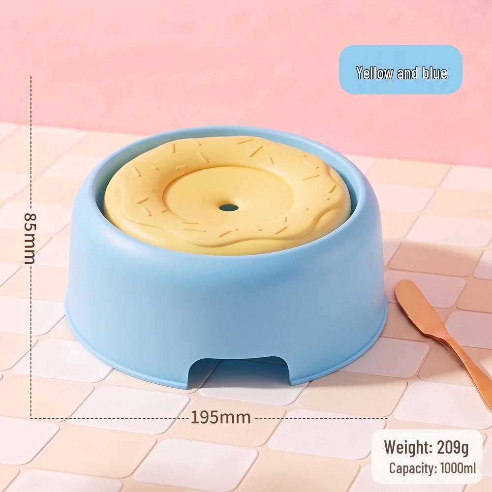 Anti-Splash Pet Water Bowl: No-Wet Mouth, Large Capacity, Anti-Tip, Detachable & Easy To Clean