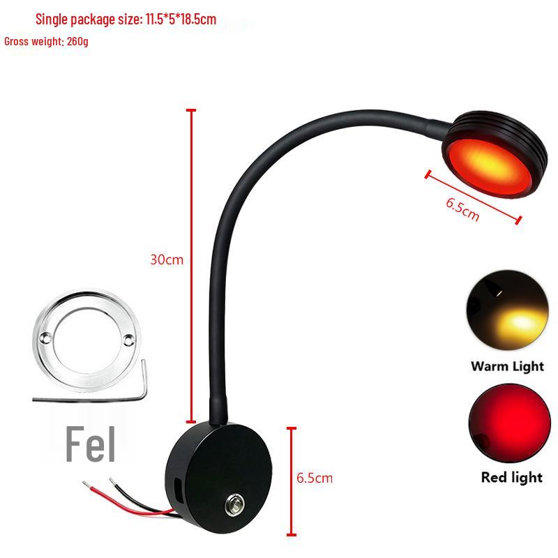 Gooseneck LED Reading Light for RVs and Boats with Touch Dimming