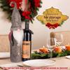 Pacote com 3 Tampas de Garrafa de Vinho de Natal, 3 Cores de Decorações para Garrafa de Vinho Sacos de Garrafa de Papai Noel com Cordão Decoração de Festa de Natal (27 x 13 cm)