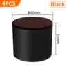 4PCS Carbon Steel Furniture Riser Beg Leg Raiser Adds Height To Heavy Furniture Round Square Sofa Chair Table Feet Riser Black