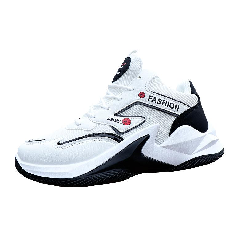 Basketball shoes new leather waterproof sports shoes high top sports casual shoes soft sole running shoes non-slip