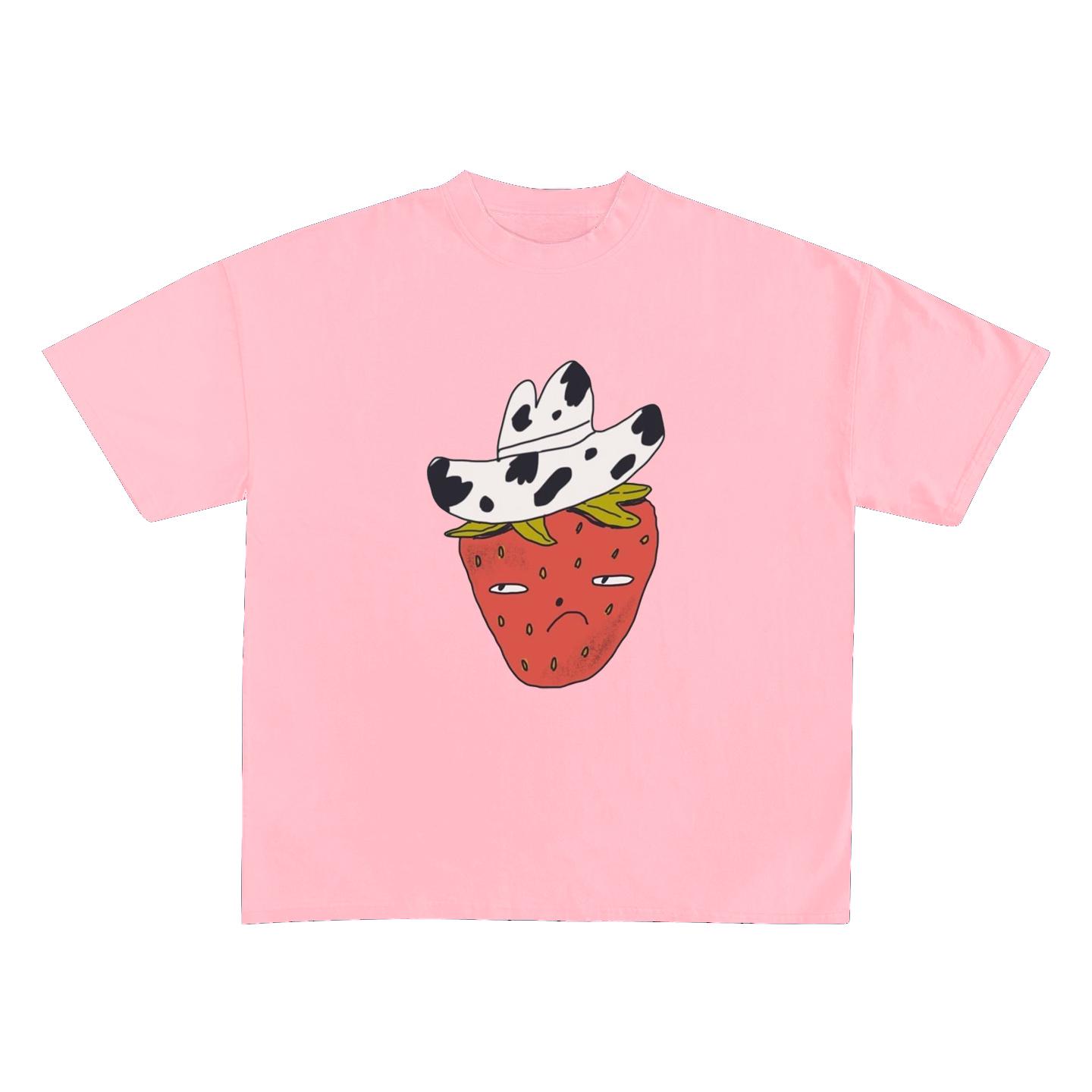 

2025 Осень и Зима Тяжелая Милая Футболка с Фруктовым Принтом Мужская Женская Чистый Хлопок Повседневная Свободная Персонализированная Универсальная Футболка 4XL