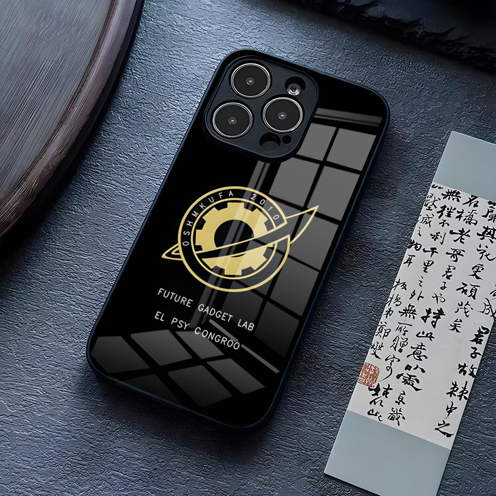Steins Gate Phone Case For IPhone 13 Pro Max 14 16 Plus 12 Mini 11 15 X XR XS 8 7 Plus SE Tempered Glass Cover