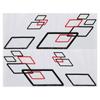 100x38cm Car Body Side Sticker PVC Decals DIY Sport Styling Decoration Auto Truck Racing Accessories Black Red