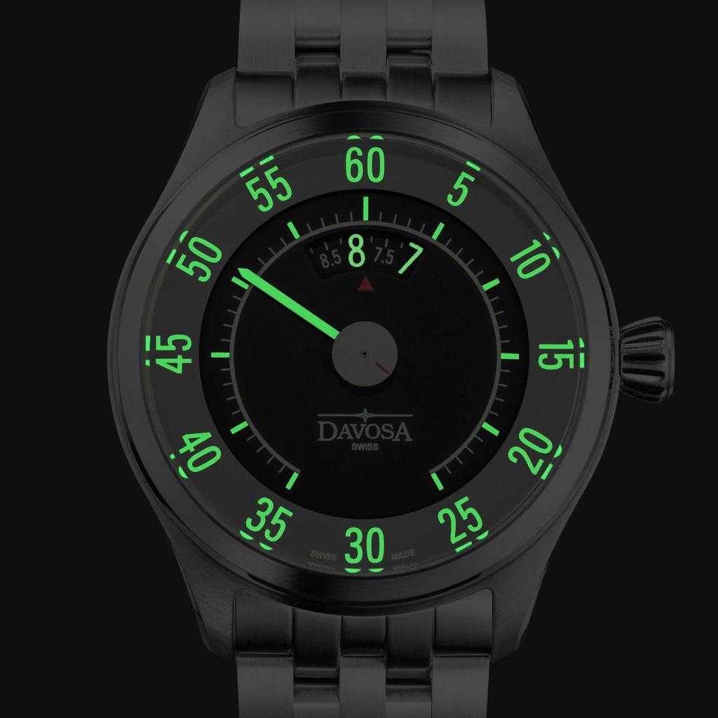Davosa Newton Speedometer Automatic Swiss Silver Watch, Made, 161.587.20, Men's,