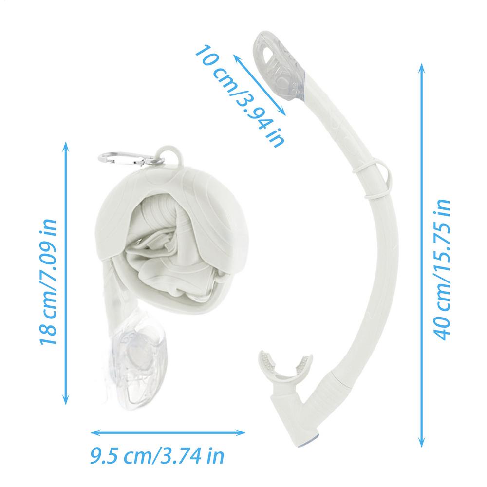 Diving Snorkel Silicone Full Dry Tube Underwater Diving One way purge valve Snorkeling Air Breathing Tube Hose