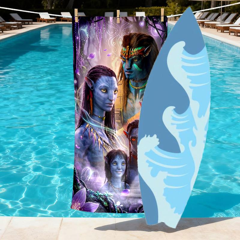 Avatar-Aufdruck Strandtuch Design, Weich, Leicht. für Zuhause, Badezimmer, Spa, Pool, Yoga, Surfen, Camping, Geschenk für Familie, Freund