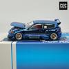 POPRACE 1:64 Rocket Rabbit Civic EG6 Chrome Blue alloy car model 206