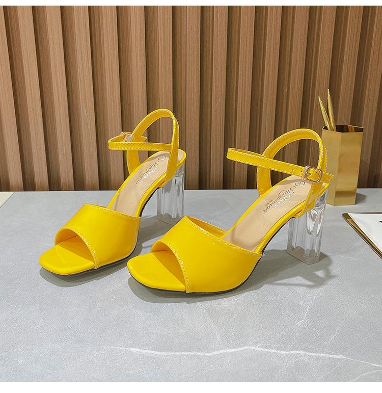 High Heel Women's Transparent Buckle Sandals