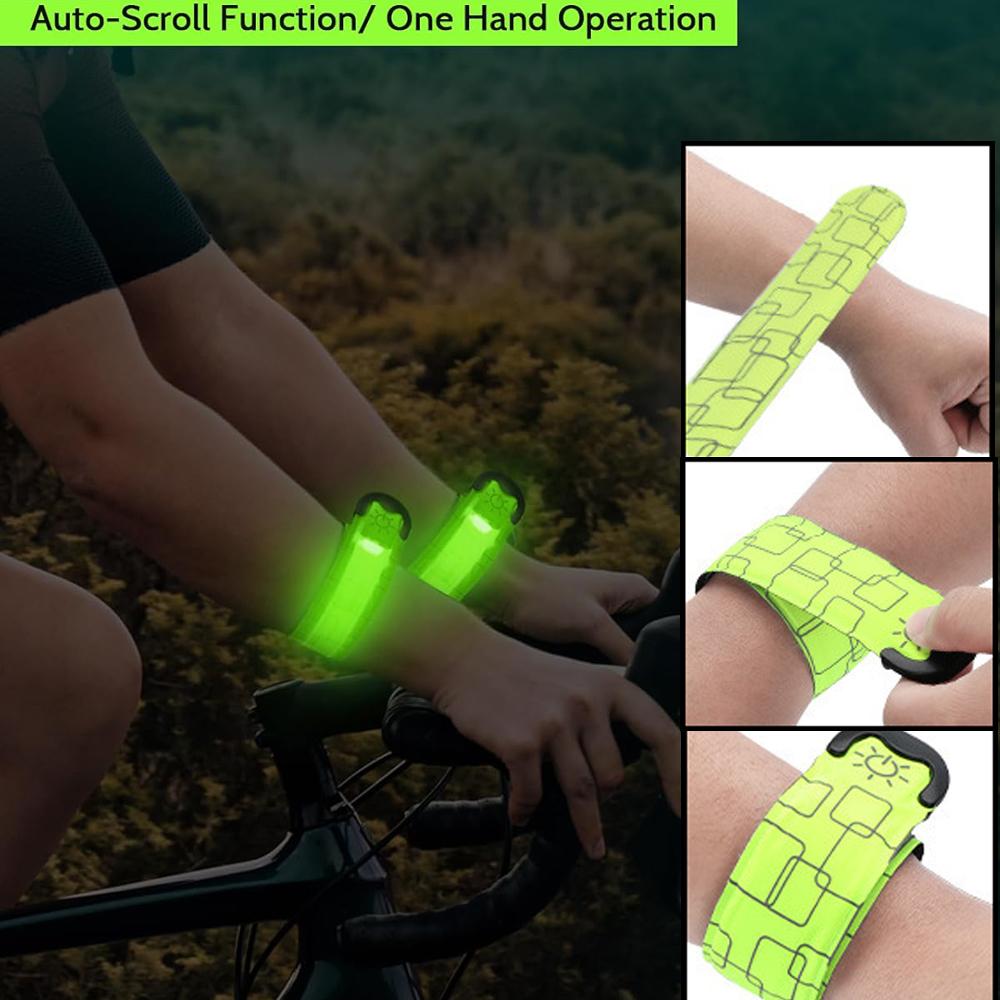 Nachtlauf Armband LED Lichtband Radfahren Sicherheitsarmband Outdoor Sport Sicherheitsarmgurt Beinwarnung Wiederaufladbares Armband