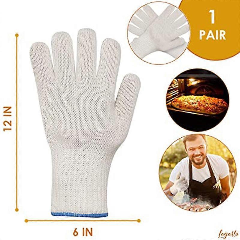 Hitzebeständige Rote Doppel-Backhandschuhe für den Küchengebrauch Einheitsgröße (26.5)