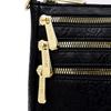 Stylish Embossed Floral Crossbody Bag for Women – Multi-Zipper Mini Shoulder Bag with Elegant Design