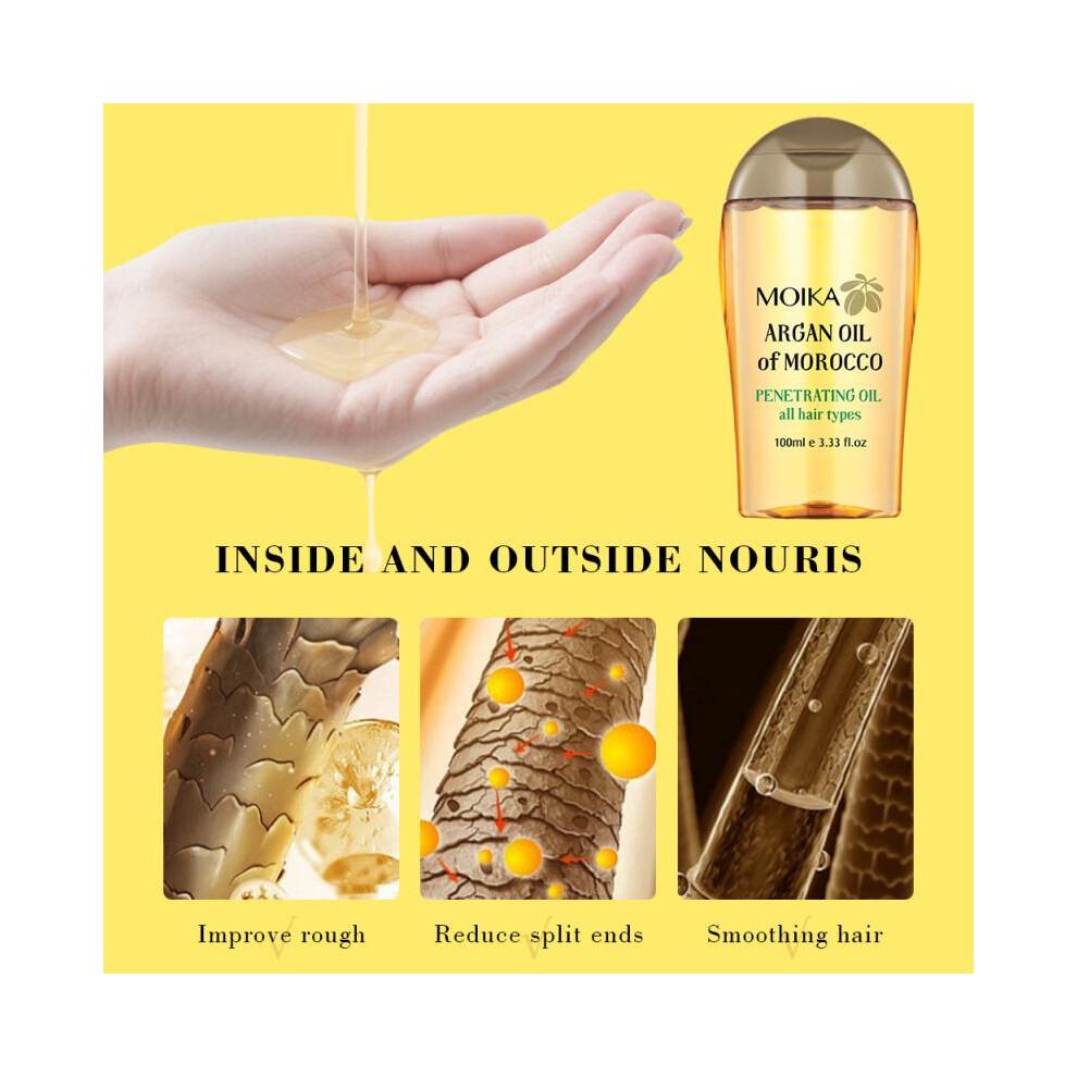 Hair Oil Argan Deep Nourishing Smooth Shine Repair Damaged Treatment