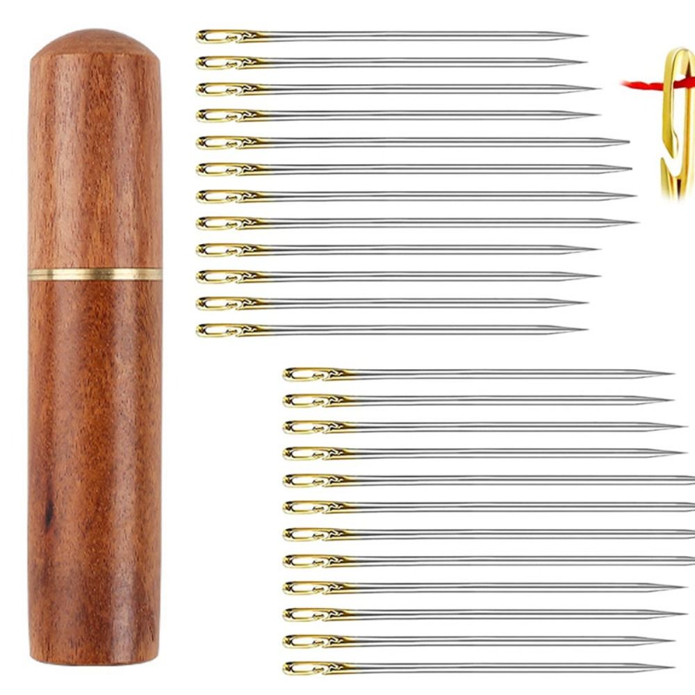 Stainless Steel Blind Sewing Needle Self-Threading Needle Hand Sewing Needle Clothing Mending