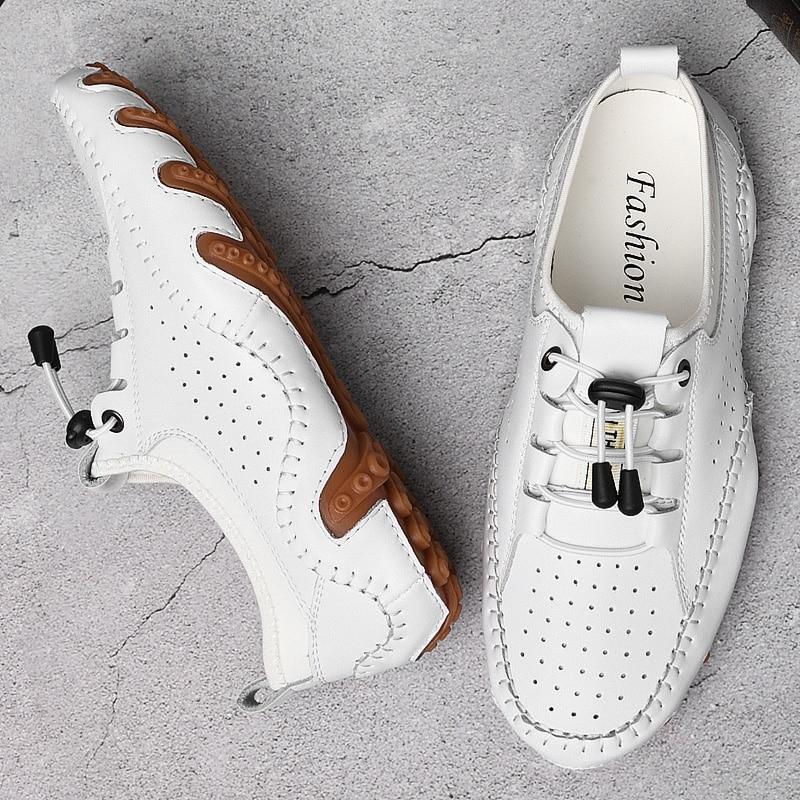 Men Golf Leisure Sport Shoes Leather Sneakers Outdoor Turf Golfer Training Sport Shoes Breathable Large Size 46 47 Golf Trainers