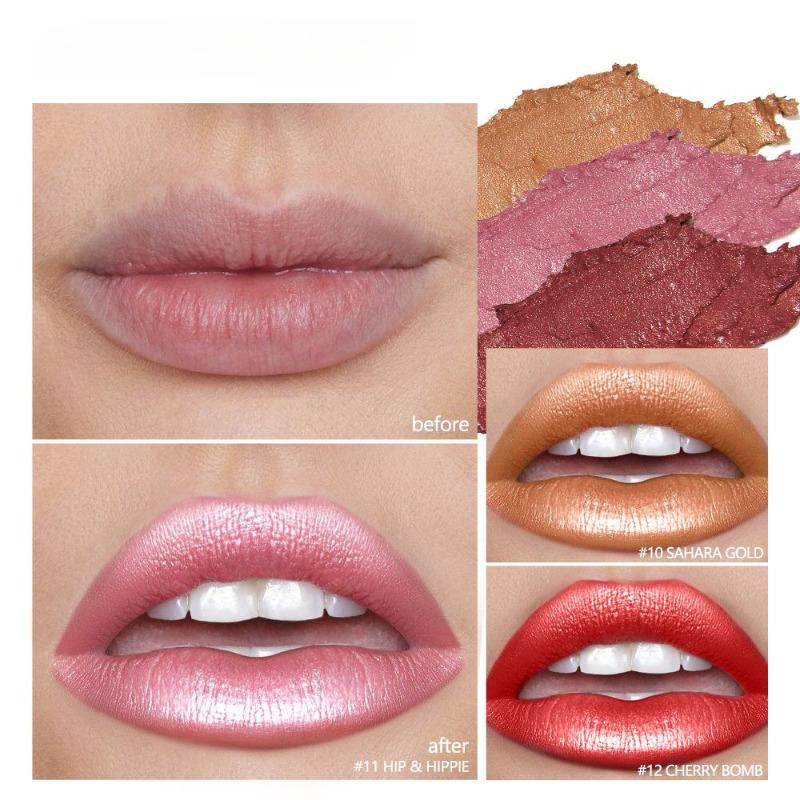 Carved Shiny Lipstick Pearl Lipstick Non-Stick Cup Long-lasting Moisturizing Lip Balm Non-Fading Glitter Lip Balm Contains No Preservatives
