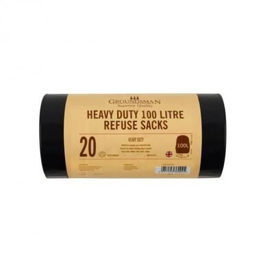 Groundsman Heavy Duty Plastic Refuse Sacks (Pack of 20)